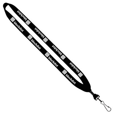 3/4" Cotton Lanyard with Metal Crimp & Swivel Snap Hook