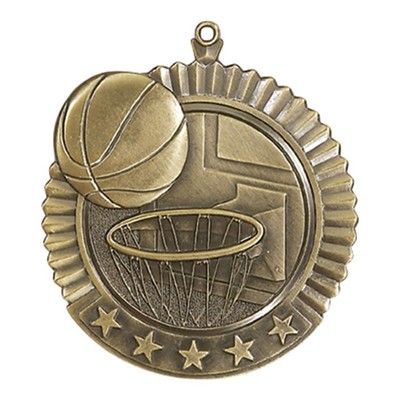 Star Medal - - Antique Gold, 2"