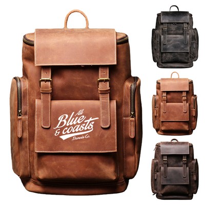 Leather Travel Backpack