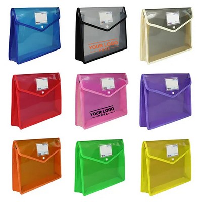 A4 Expandable Envelope Folder with Secure Snap Button Closure