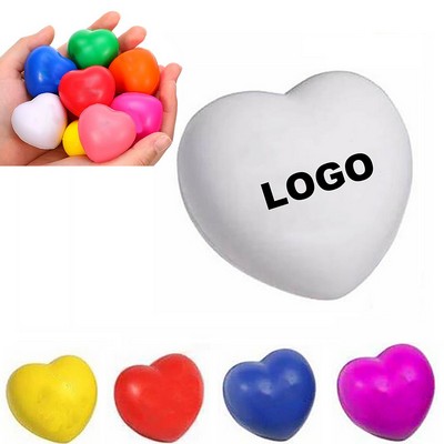 Custom PU Foam Heart-Shaped Anxiety Stress Relief Ball