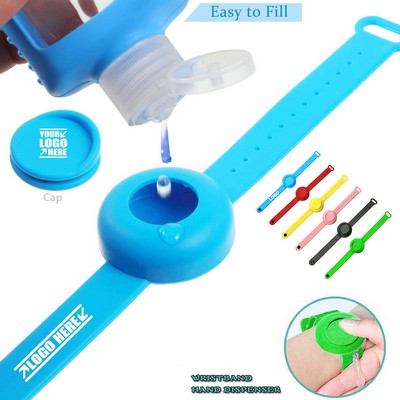 Adjustable Silicone Hand Sanitizer Bracelet Dispenser