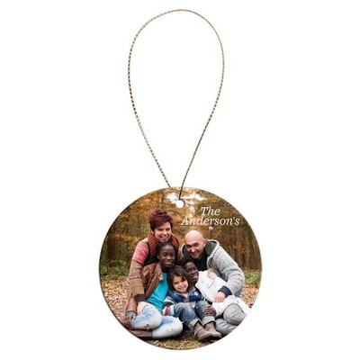 2.5" White Sublimatable Round Ceramic Ornament