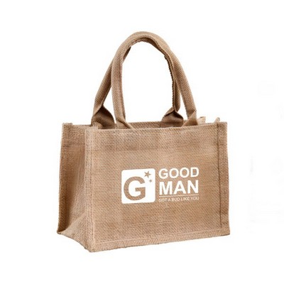 Three-Dimensional Linen Tote Bag(9.1"Wx6.7 "Hx4.3 "T)