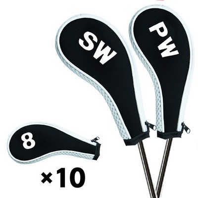 Zippered Golf Club Protective Head Cover Set