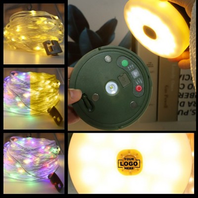 Rechargeable Magnetic Camping String Lights for Tent and Emergency Use
