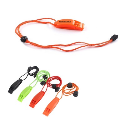 Emergency Whistle w/Reflective Lanyard