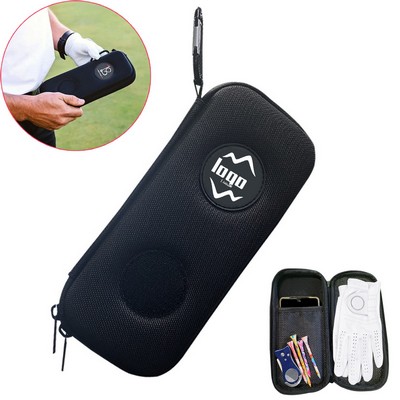 Durable Golf Accessory Case With Zipper & Carabiner Clip