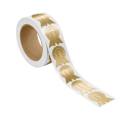 Ribbon Embossed Roll Labels (1 3/8"x 1 5/8")