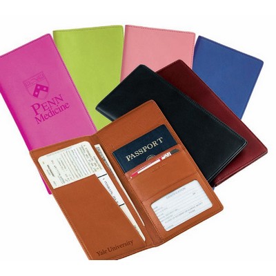 Napa Top Grain Leather Passport Ticket Holder (8 1/2"x4 1/8"x1/2")