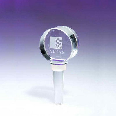 Crystal wine bottle stopper.4 inch high