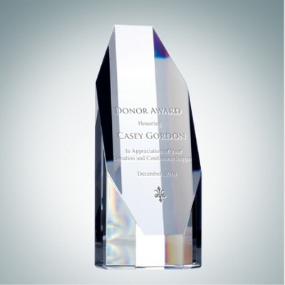 Octagon Optical Crystal Tower Award (Medium)