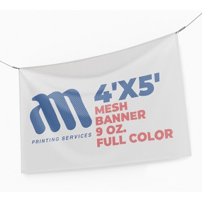 Mesh Banner 4'x5' 9 Oz. Full Color
