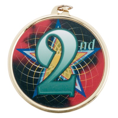 2 ¼" TM Series Sports Medal w/2nd Place Mylar Insert