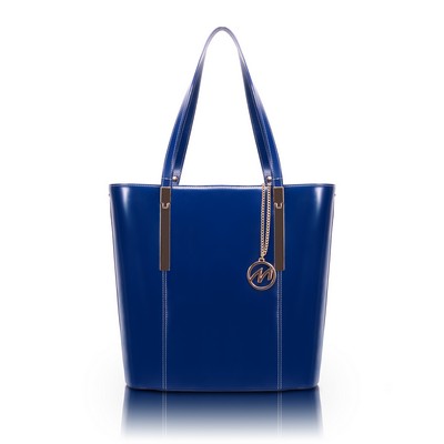 CRISTINA | Navy Leather Tablet Tote | McKleinUSA