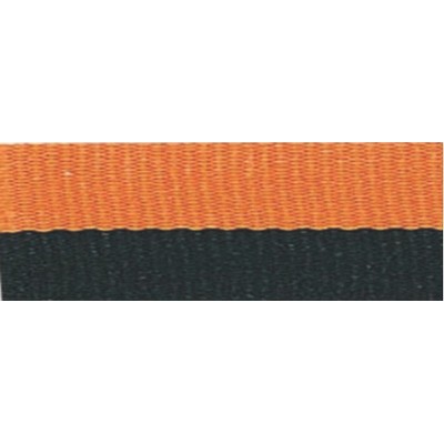 1 1/2" Black/Orange Neck Ribbon with Snap Clip
