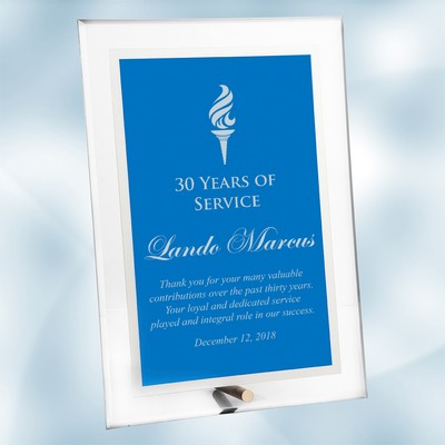 Acrylic Blue Complex Plaque (M)
