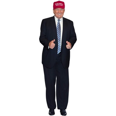 Trump with Red 'MAGA' Hat Removable Wall Decal | Glass Sticker