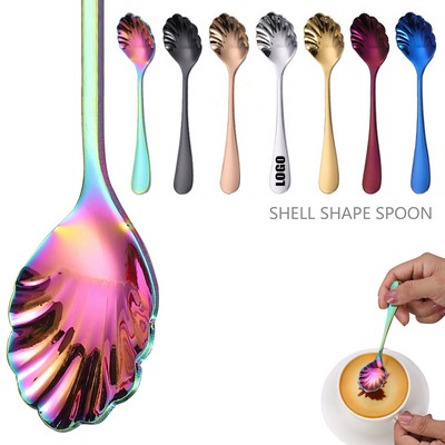 5.11'' Shell Shaped Dessert Coffee Spoon