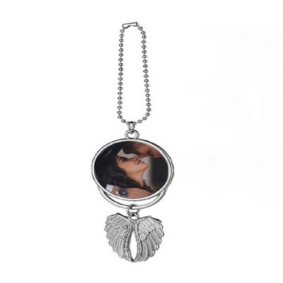 Personalized Photo Angel Wings Metal Car Tag