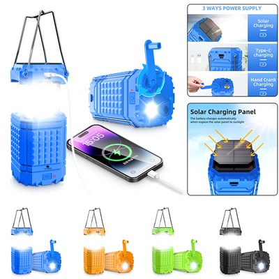 Hand Crank Camping Lantern Solar Powered