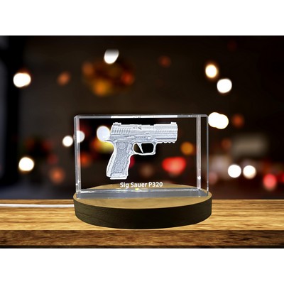 Sig Sauer P320 Semi-Automatic Pistol - 3D Engraved Crystal