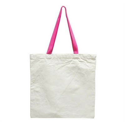 Cotton Canvas Bag with color handles