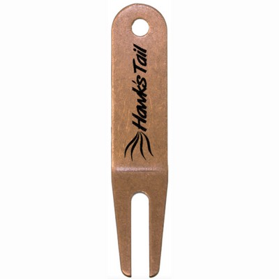 Metal Divot Tool - Traditional Round Top - Printed Logo