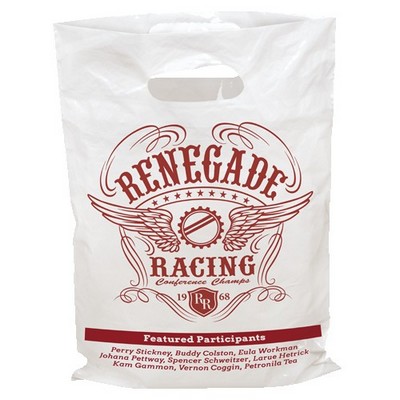1 Color 1-Sided White Plastic Bag (9"x 13")