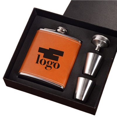 7Oz Stainless Steel Hip Flask Set