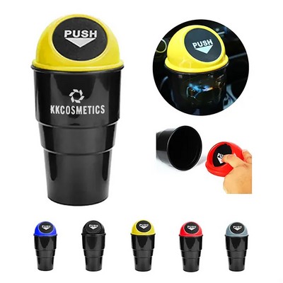 Auto Car Trash Container With Lid