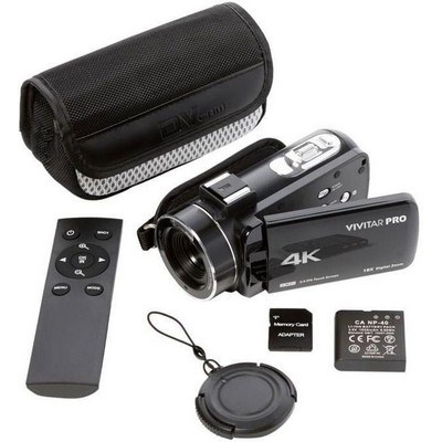 Imaging & Optics Vivitar 4K Camcorder With Sd Card, Hdmi Cable And Gadget Bag