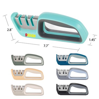 2 Stage Knife Sharpener with Serrated Slot