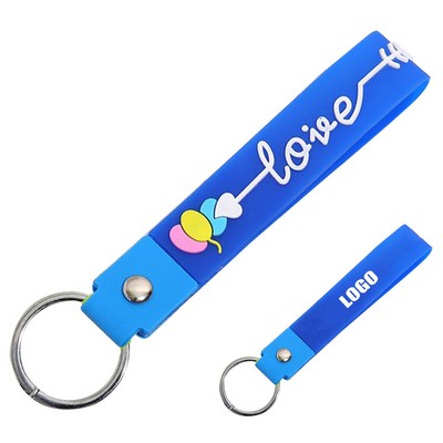 Stylish PVC Love Keychain