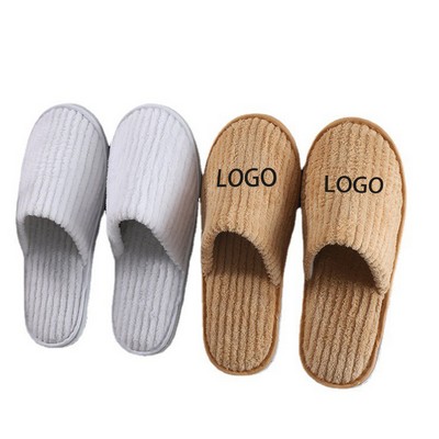 Coral Fleece Hotel Slippers