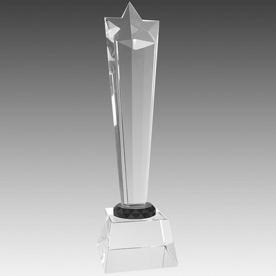 11.75" Crystal Rising Star with Clear Base