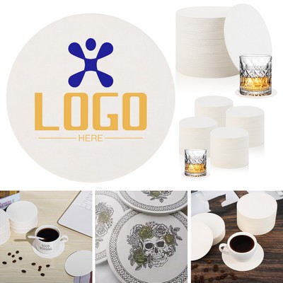 3.5 Inch Custom Disposable Round White Cardboard