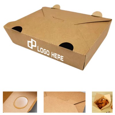 8.27X6.10X1.93Inch Disposable Kraft Paper Fried Chicken Box