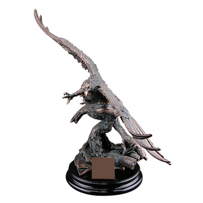 24" Bronze Finish Flying Eagle on Base