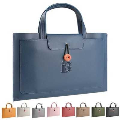 Fashion Pu Leather Laptop Handbag