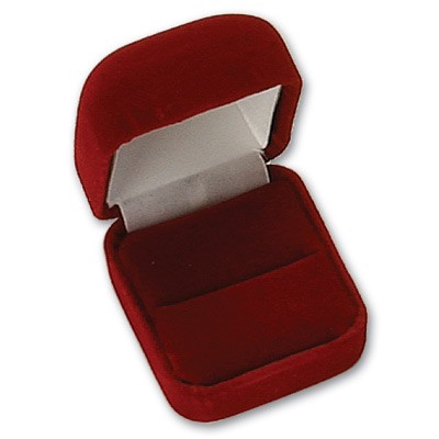 Van Buren Velour Metal Ring Box