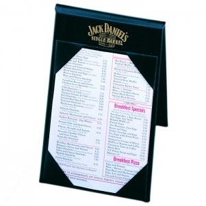 Bonded Leather Table Tent w/4 1/2"x5 1/2" Insert