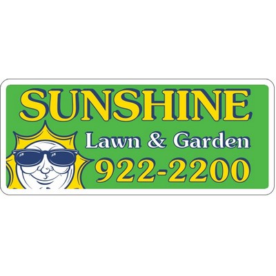 Rectangle 4 Color Process Magnetic Sign (18"x 7 5/8")