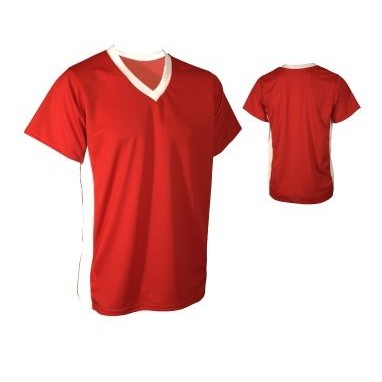 Adult Cool Mesh V-Neck Pullover Shirt w/ Contrasting Side Panel