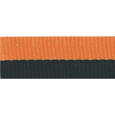 7/8" Black/Orange Neck Ribbon with Snap Clip