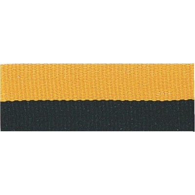 7/8" Black/Gold Neck Ribbon with Snap Clip