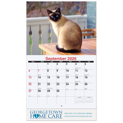 Furever Friends Monthly Wall Calendar w/Coil Binding (10 5/8"x18¼")