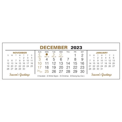 Holidate™ 2025 Calendar Pad, Gold/Black