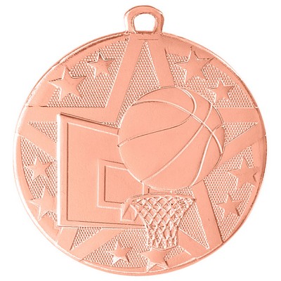 2" Bronze Superstar Basketball Medal
