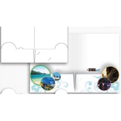 Sculptured Pockets® Folder w/Circular Pockets & Central V Notch Cut